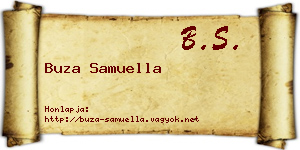 Buza Samuella névjegykártya